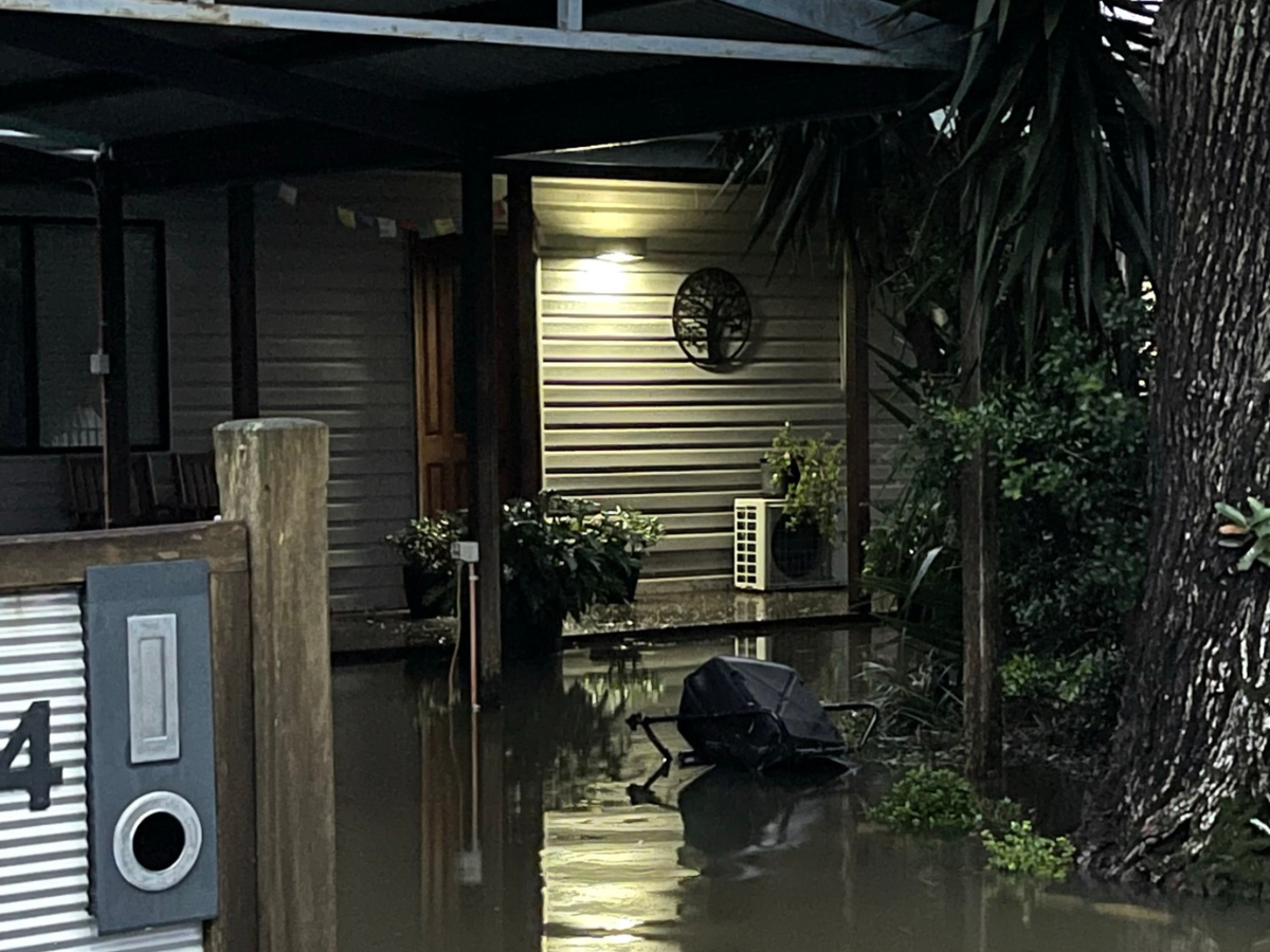 Flooding home prior to making it more resilient
