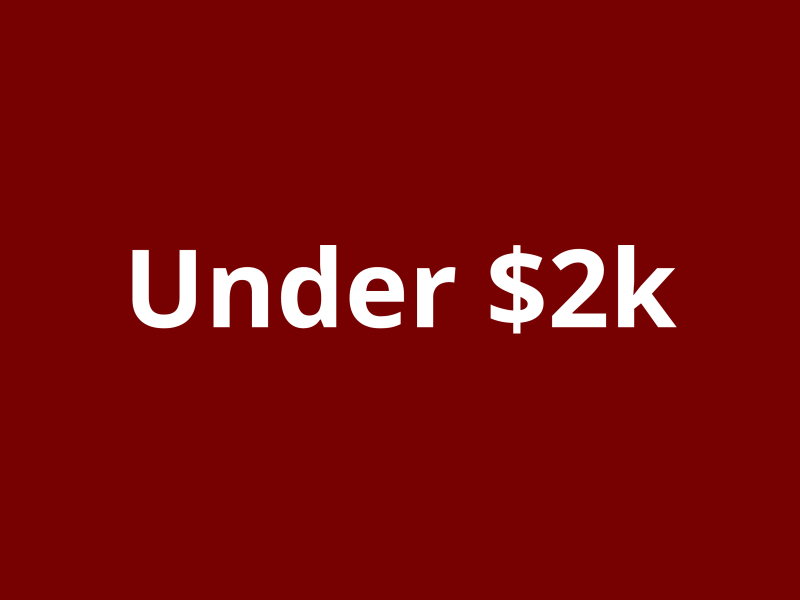 Under $2,000