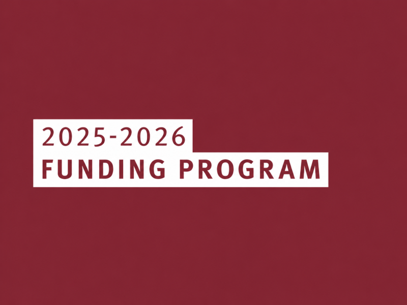 Text on a maroon square reads 2025-2026 Funding Program