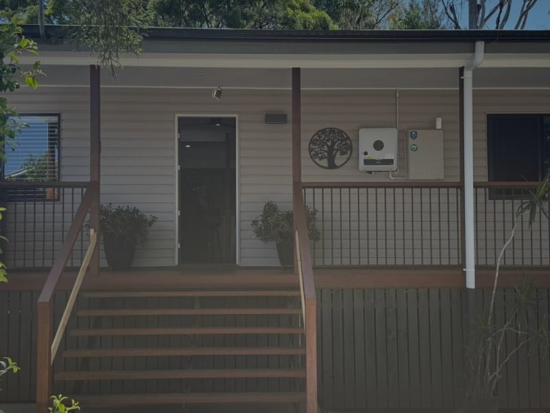 A house that was raised above flood levels 